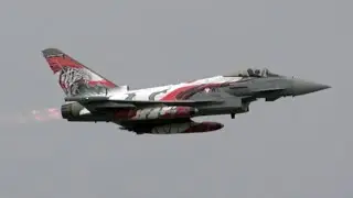4Kᵁᴴᴰ Eurofighter EF-2000 Typhoon Austrian Air Force Takeoff Departure @ NATO Days 2022