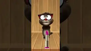 talking tom lipstick funny video#shorts