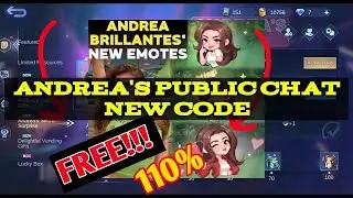 Andrea's Battle emote new public chat code | Mobile legend event