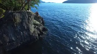 Explore BC - 60ft Cliff Jumping at Lions Bay [Drone and GoPro]