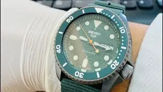 UNBOXING SEIKO 5 SPORTS SRPD77K1 SKX SPORTS STYLE AUTOMATIC GREEN DIAL GREEN NYLON STRAP ‼️