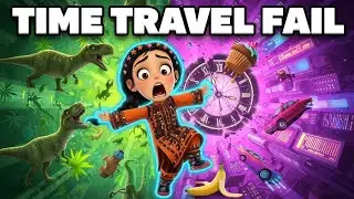 TIME TRAVEL FAIL Kids Cartoon Funny 😱 Zimal Dance Party