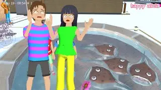 Takagi Pelihara Ikan Monkfish Yuta Makan Pelet Ikan🤣😱🐠 | Sakura School Simulator | Happy Alicia
