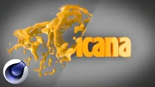 Сочная анимация из жидкости в текст в Cinema 4D