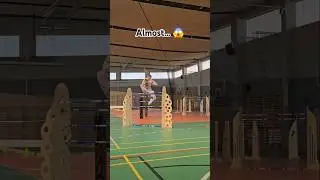 Almost 😱 How high do you think it is? #hobbyhorse #hobbyhorsing #horses #fyp #therian #sports #fun