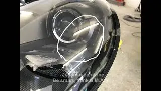 Porsche headlight restoration SMART repair by Damage Undone
