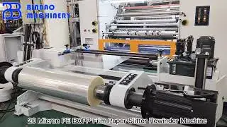 20 Micron PE BOPP Film Paper Slitter Rewinder Machine With Motor Unwinder And Razor Round Knives