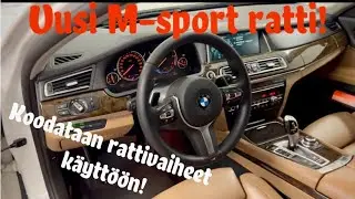 BMW F01 Asennetaan M-Sport ratti ja koodataan vaihdeläpät