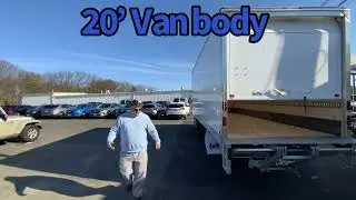 2023 Chevy W5500 XD equipped with a 20&rsquo; van body and tuck away lift gate