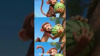 🐒 The Monkey and the Watermelon 🍉 #kidsstorytime #smallstories #shortstory #kidseducatio #kids