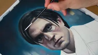 The Batman Robert Pattinsons Oil Paitning 🦇 Real Time Process 🎨