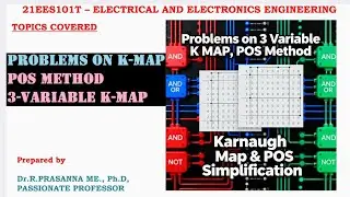 Problems on K-Map - 3 variable K-Map for Product of Sum(POS) Method