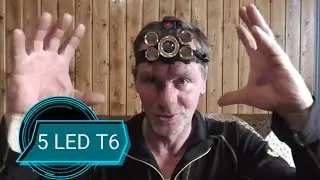 Мощный налобный фонарь для рыбалки из Китая. 5 Led T6. Краткий обзор + Тест.