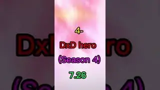 High School DxD seasons ranked