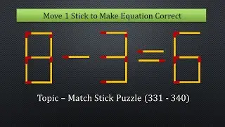Matchstick puzzles with solutions - YouTube