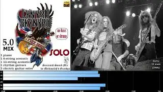 Lynyrd Skynyrd - Free Bird SOLO [5.0 surround sound] (guitars & piano only)