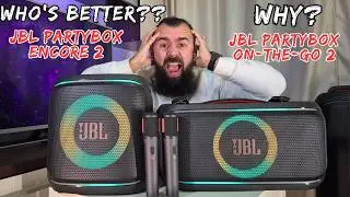 JBL Partybox Encore2 VS JBL Partybox On-The-Go2 Cross-Comparison!