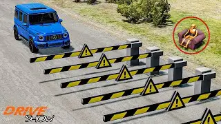 Cars vs Barrier - BeamNG Drive