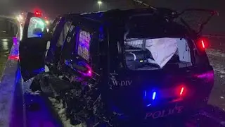 New dashcam video shows truck crashing into Fort Worth police SUV