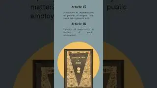 Fundamental right | part 3 | Article 16| #constitutionalrights #article15
