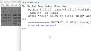 Exception handeling in Python || Exception Handling in Python 🔥 try except else finally Explained