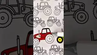 Tractors coloring | Easy coloring | #easy #viralshorts #fypシ゚viral #coloring #tractor #colors