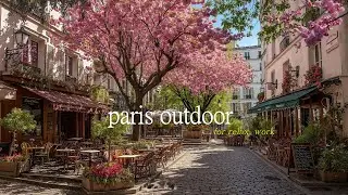 Cozy Street Coffee Jazz ☕ Paris Outdoor Coffee Shop Ambience for Relax & Good Mood