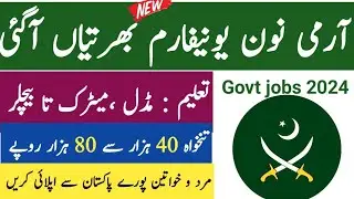 Latest Pak Army Non Uniform Jobs 2024| New Jobs 2024 in Pakistan Today| Civilian Jobs in Pak Army