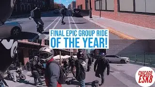 Slapping Chicago Electric Skateboard Group Ride ft. 40mph Electric Unicycle!