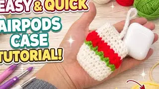 How to crochet airpods case tutorial step by step beginners friendly #crochet #diy 