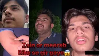 Zain or meerab bike se gir gaye 😱 | Bhot choten lagi🥲