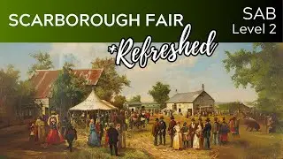 Scarborough Fair (SAB w/ piano Lv 2 Starter Series) KerryMarsh.com Score Preview