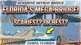 CROSSING SUNSHINE SKYWAY BRIDGE IN TAMPA BAY! ( SCARY BRIDGE )