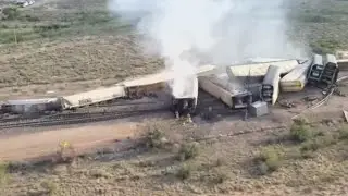 New video shows extent of damage from Laguna Pueblo train derailment