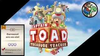 Captain Toad EP3 NIV 23 CARROUSEL ARC EN CIEL avec les 3 diamants et CHAMPIGNON D'OR OBTENU
