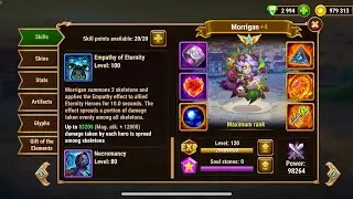 Hero Wars Mobile - Morrigan rework max skills and stats. Testing random fights to see new skills