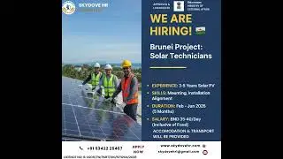 SOLAR TECHNICIAN REQUIREMENT