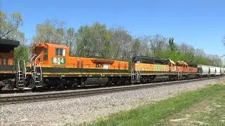 Slug and SD40-2s on BNSF Mixed Freight Train