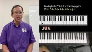 How to play Black Key Major Scales & Arpeggios on piano
