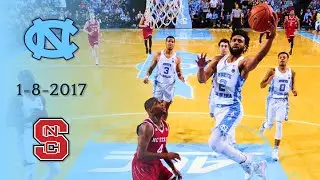 UNC Basketball: #14 North Carolina vs NC State | 1-8-2017 | Full Game