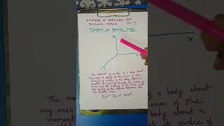 Theorem of Parallel Axes Physics Class11 Ch-7 System of Particles & Rotational Motion #SHORTS #ncert