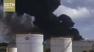 Apagan el primer tanque incendiado en Matanzas y continúan trabajos para detener el fuego en Cuba