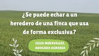 ¿Se puede echar a un heredero de una finca que usa de forma exclusiva?