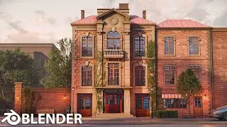 Creating European Style Building in Blender - Timelapse