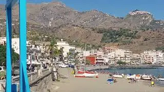 A stroll along beach in Giardini Naxos, Sicily #retiredinsicily #lifeinsicily