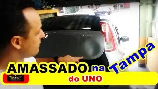 MARTELINHO de OURO, AMASSADO na TAMPA do PORTA-malas, UNO vivace, CURSO de MARTELINHO de OURO, arte