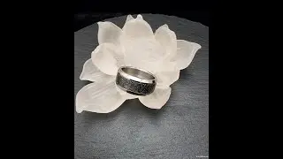 Cincin Stainless Steel Frame Besi Langit Altay XinJiang Meteorite Power Boost Ring 20 A115
