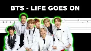 BTS - Life Goes On (Easy Guitar Tabs Tutorial)
