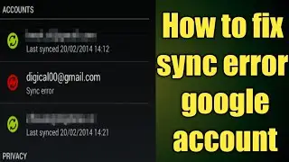 how to fix sync error in google account | sync error google account problem solved 2021