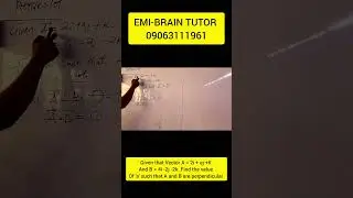 Perpendicular Vectors in 59 Seconds | Find the Value of 'a'